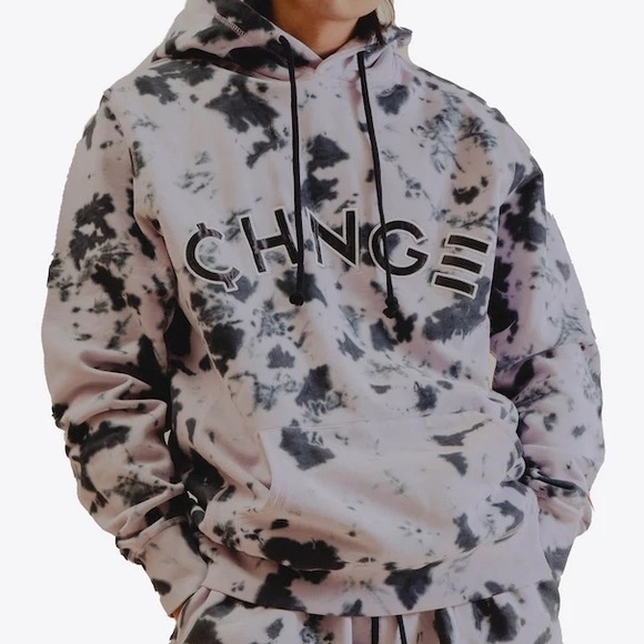 CHNGE Violet Splotch Tie Dye University Hoodie 💜 - Picture 2 of 8